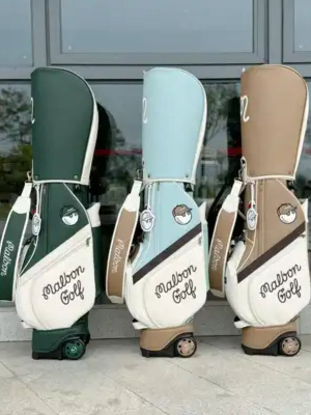 New Malbon Golf Trolley Bag Unisex Waterproof Fashion Wheeled Golf Bag